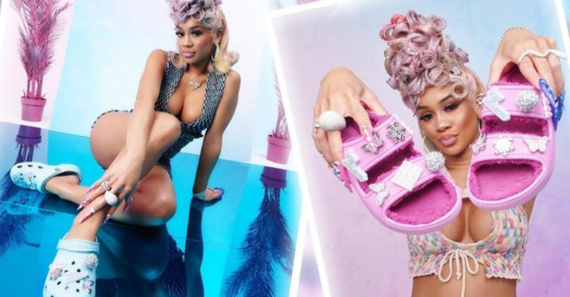 תמונת פרומו של Saweetie x Crocs דרך אינסטגרם